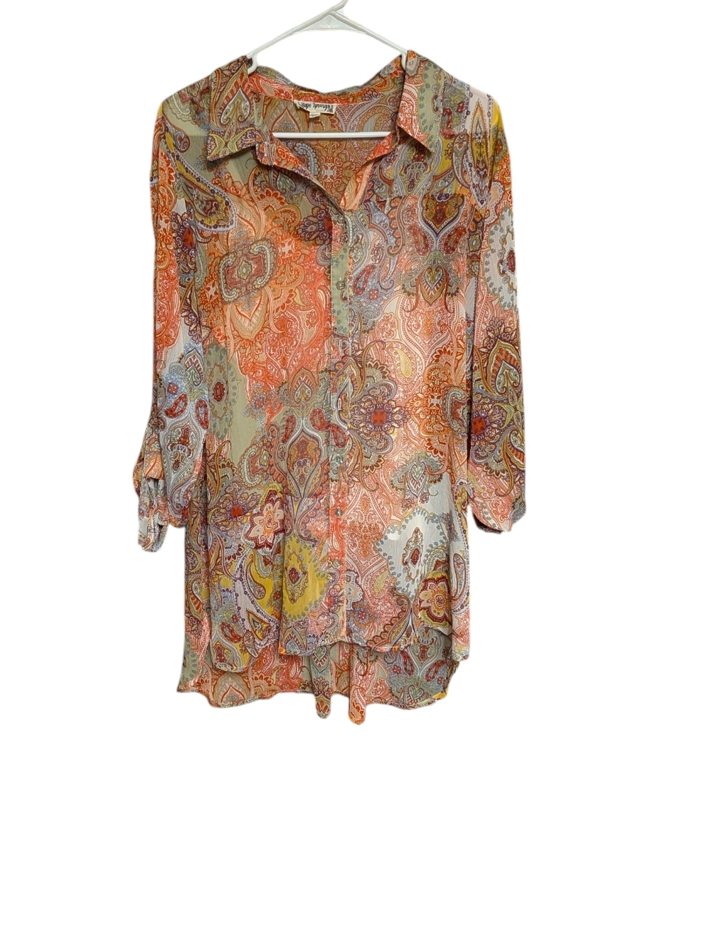 Hope Springs Paisley Hi Low Boho Top